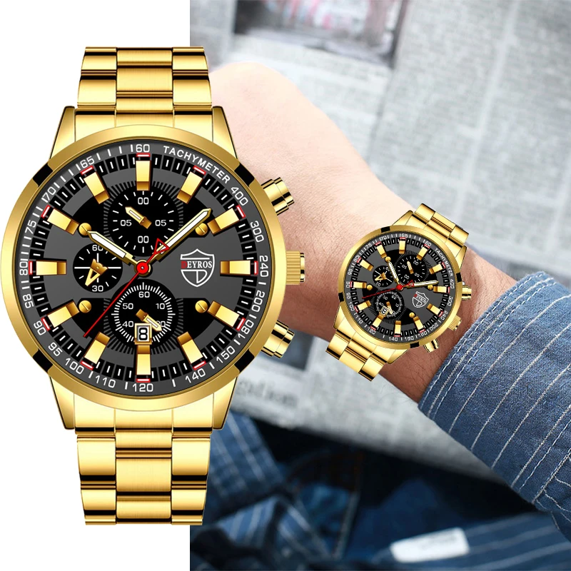 

2023 Hot Selling Exquisite Multifunctional Calendar Precision Dial for Men's Quartz Steel Band Watch for Men's Holiday Gifts