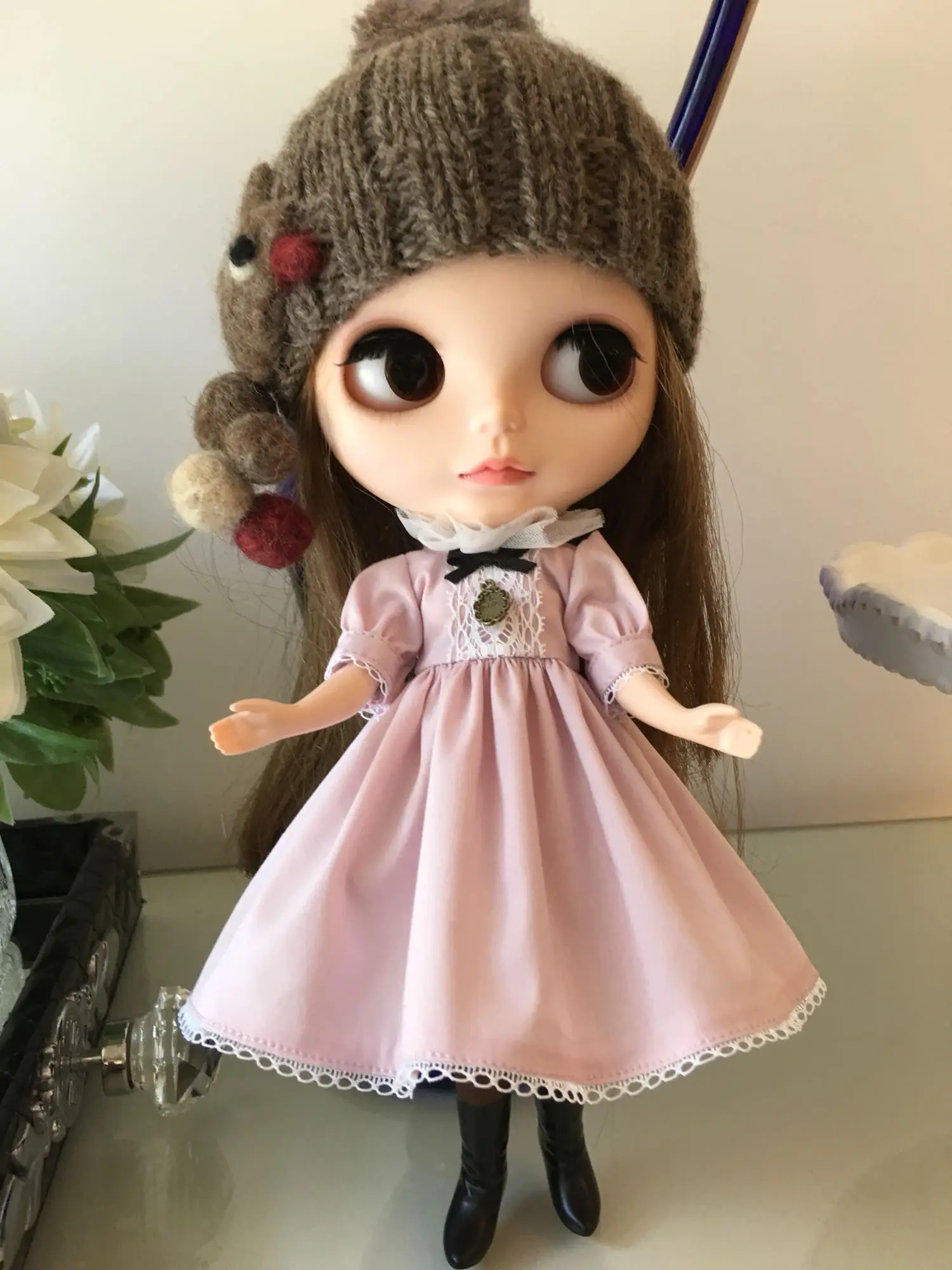 

Blythe dress 1/6 Bubble sleeves dress 30cm bjd toy cloth (Fit for Pullip,Ob24, Licca)