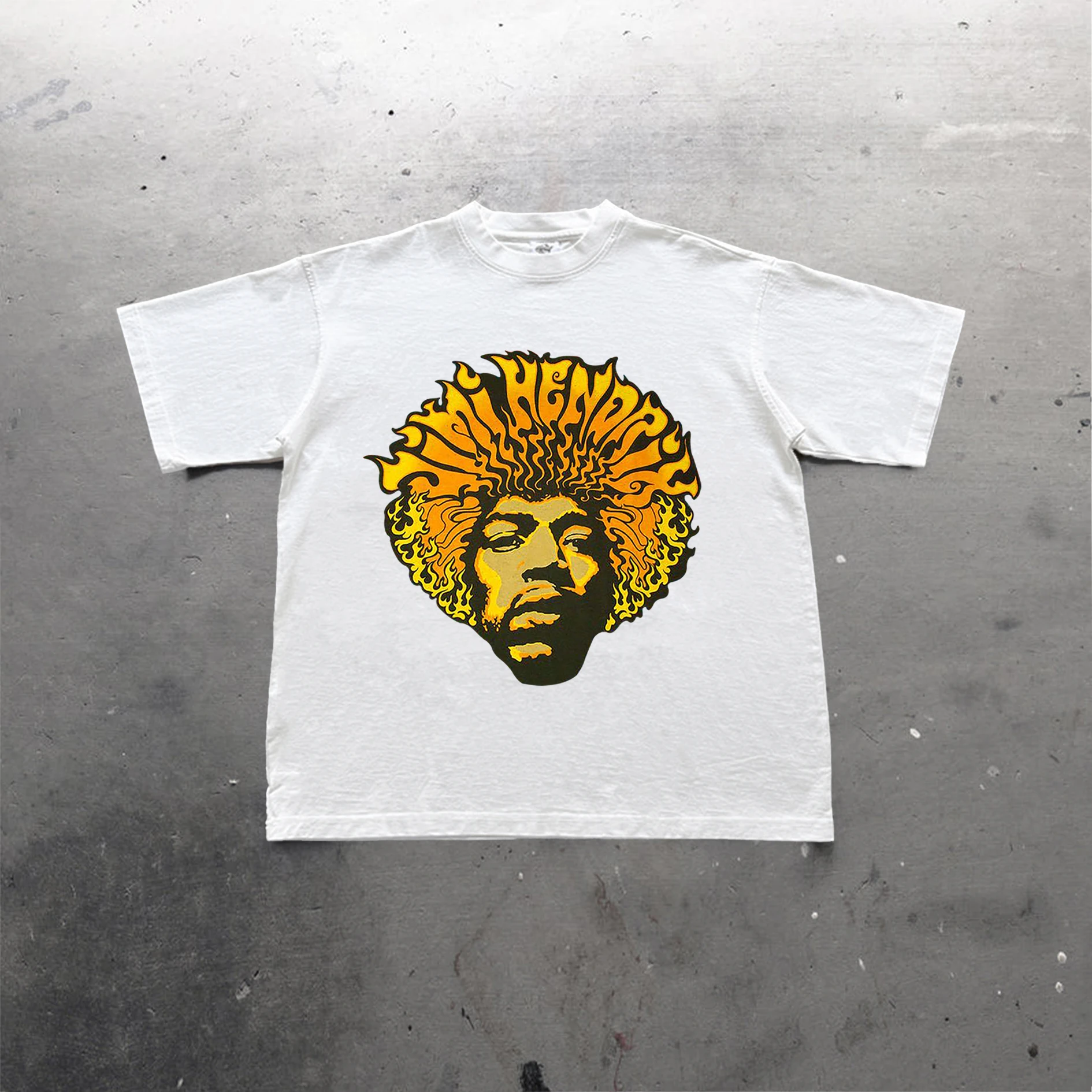 Футболка хлопковая с графическим принтом для гитаристов коротким рукавом