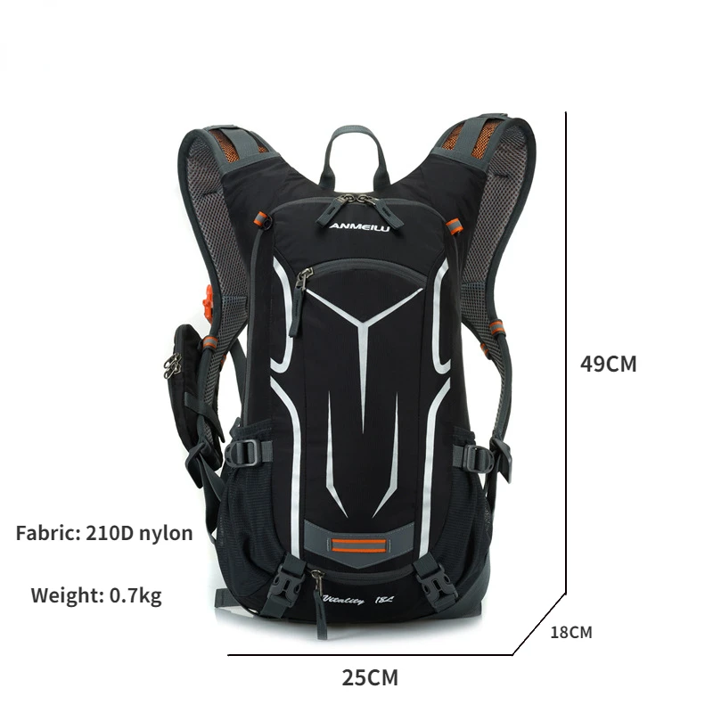 Motorcycle Backpack 18L Large Capacity Riding Backpack Men Waterproof Hiking Climbing Bag Hydration Water Bag Send Rain Cover
