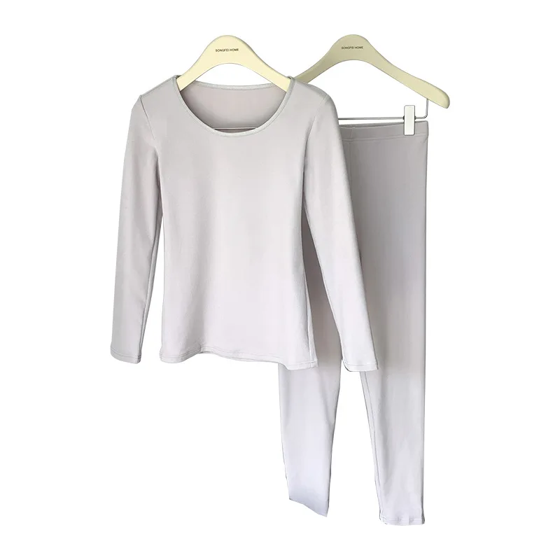 Thermal Underwear Set Women Double-sided Brushed Non-marking Bottoming Long Johns Long Johns Body Shaping Thermal Clothing Women