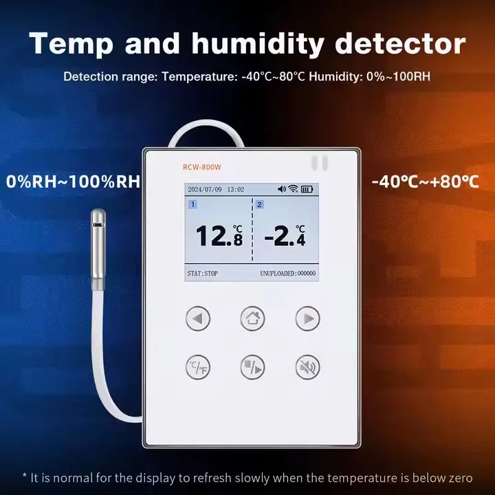 Цифровой регистратор данных HEDAO RCW-800W Мониторинг температуры и влажности Подключение 2g4gWi-Fi (art.: 3920cd516f606) - 3920cd516f606
