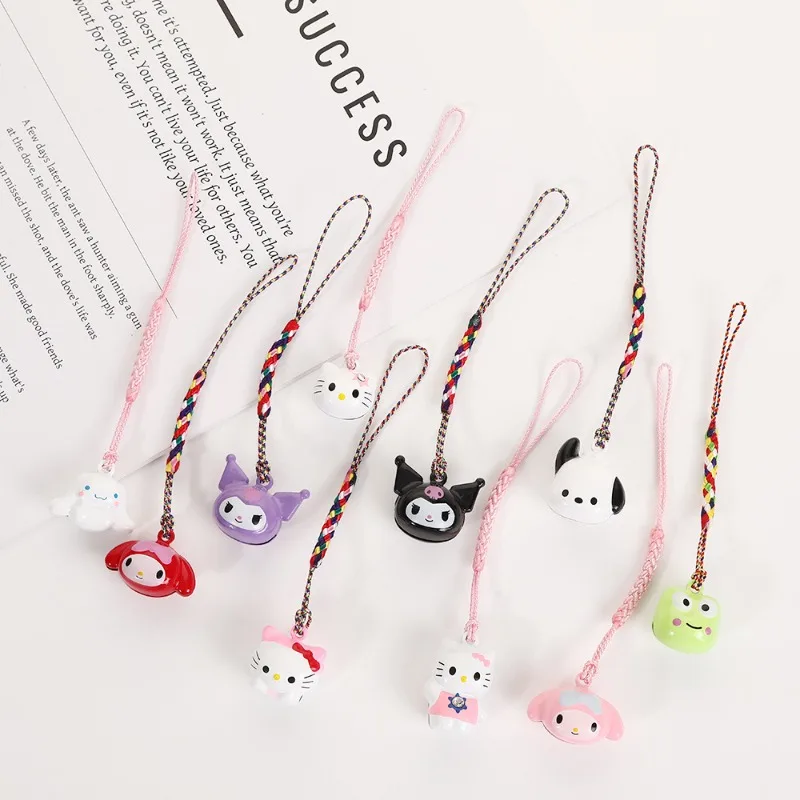 Милый подвесной колокольчик Hello Kitty милый кулон Kuromi Cinnamoroll телефонный кошелек