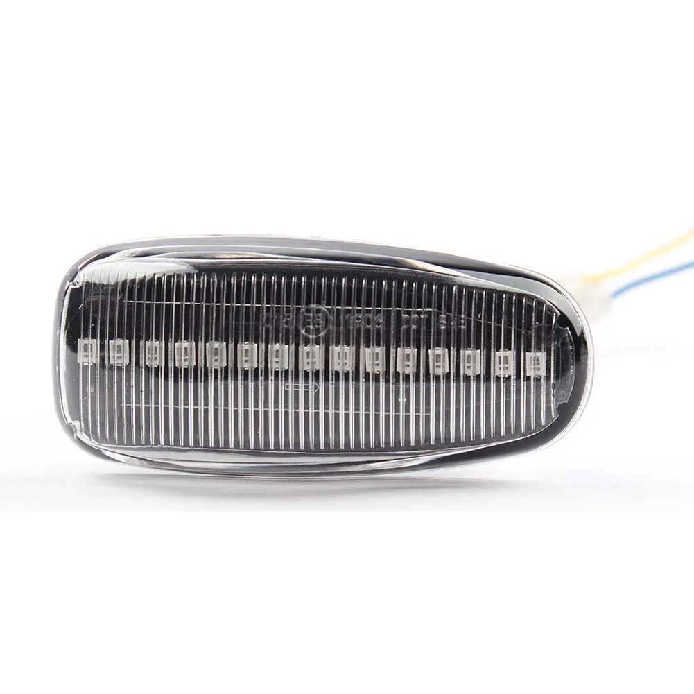 

50000hours LED Turn Signal Lights 12V DC 2PCS ABS Plastic+LED Side Dynamic Yellow Light For W202 W210 W638 S202