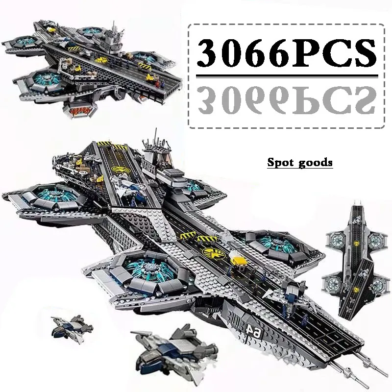 

New 3066PCS Helicopter Carrier Frame Model Building Blocks Assembly Toys Compatible with 76042 07043 Children's Birthday GiftS