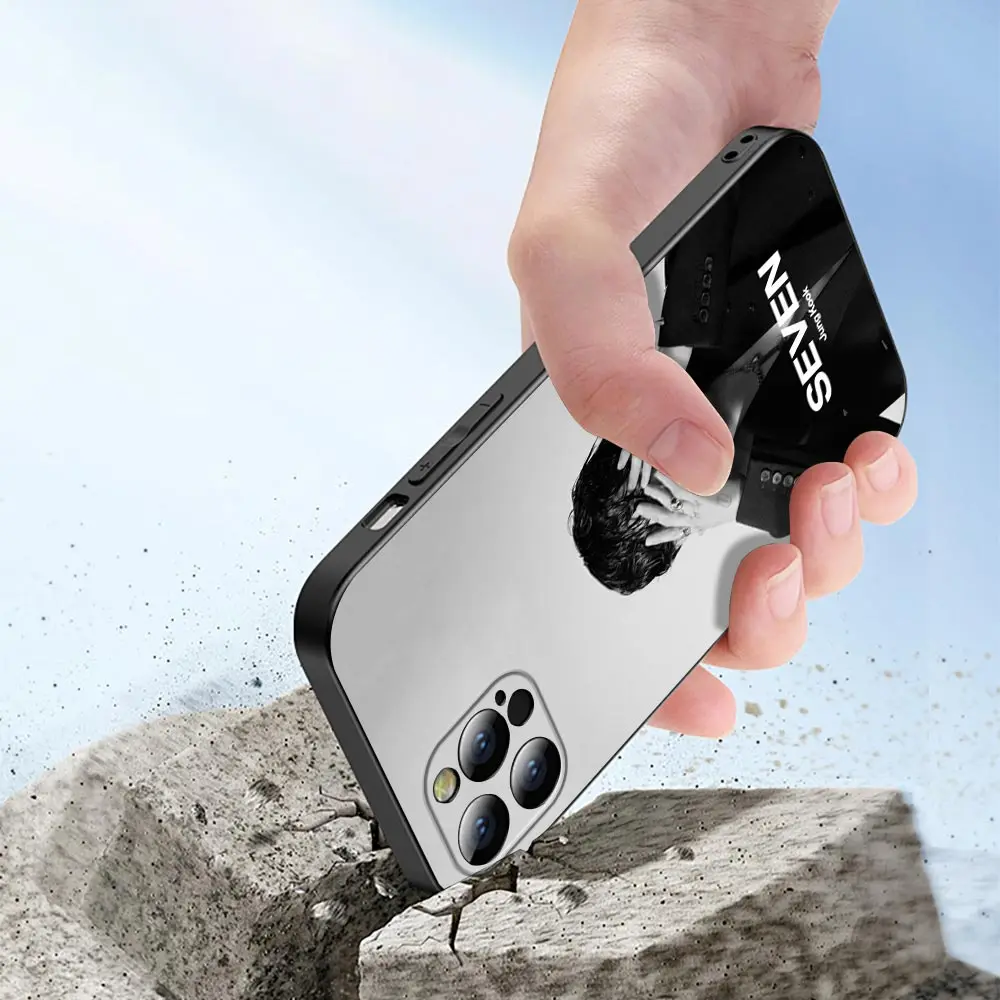 Чехол Singer J-Jungkook Jeon Seven Gold для iPhone 16 15 14 13 12 11 Pro Max Plus Mini Funda ProMax черный чехол