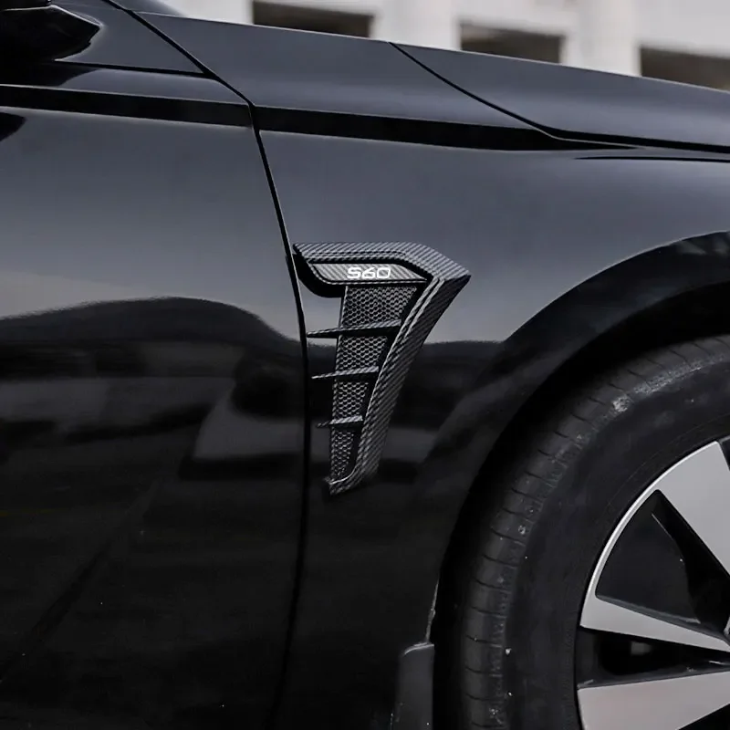Углеродное черное автомобильное крыло боковые вентиляционные отверстия