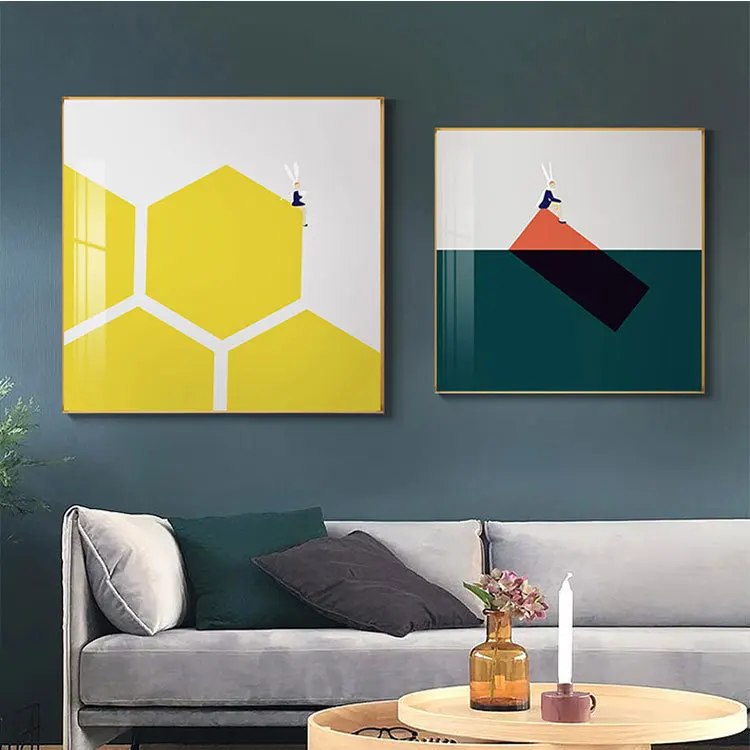 

Nordic Ins Wind Children's Room Decoration Painting Boy and Girl Bedroom Abstract Small Fresh Background Wall Painting