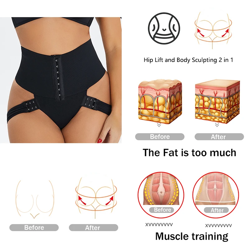 Cuff Tummy Trainer Exceptional Shapewear with Eye N Hook for Women Butt-Lifting Open Bust Tummy Control Shapewear Tighten Waist