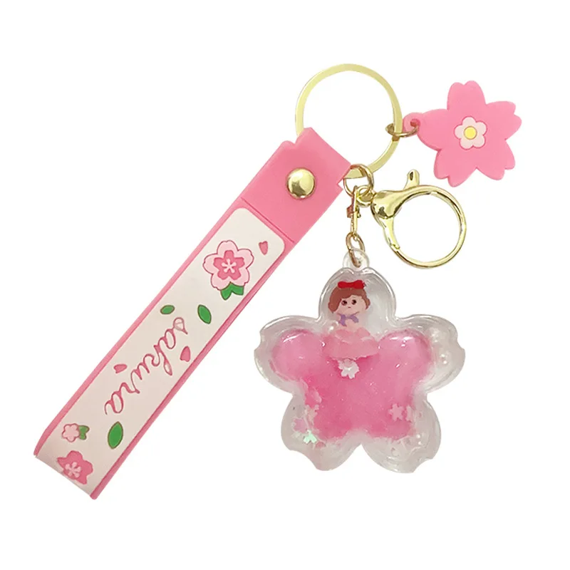 Милая Розовая кукла принцессы с маслом и зыбучим песком брелок в бутылке Женская