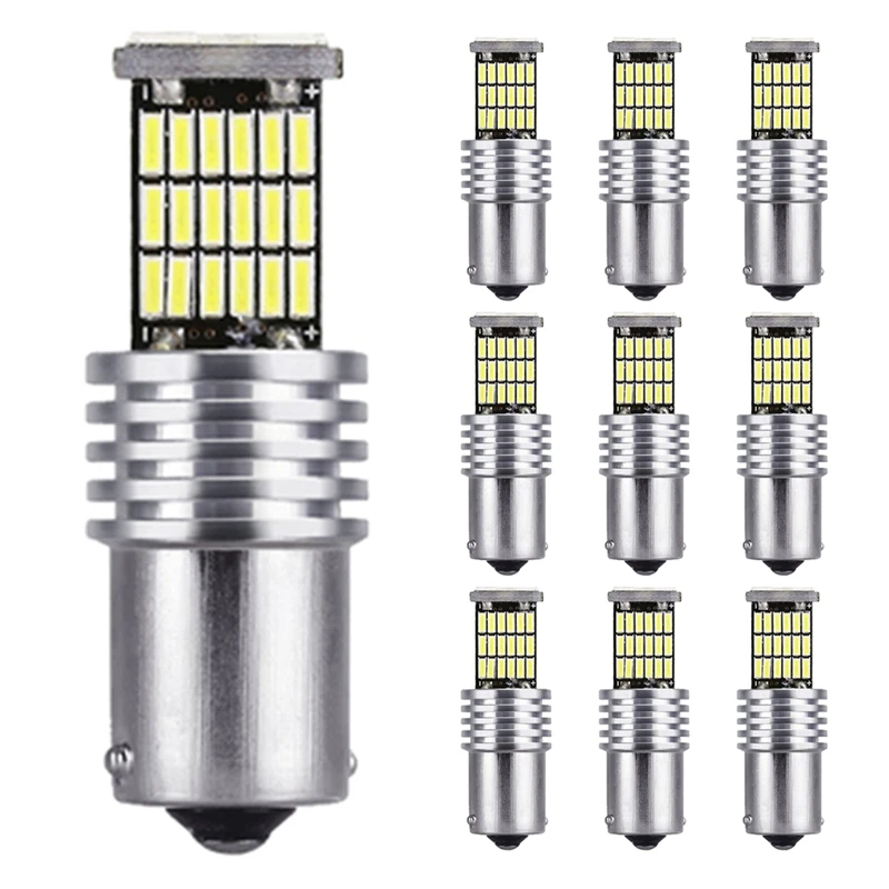 

10PCS LED Bulbs 45Smd Canbus Lamp Reverse Brake Turn Signal Light