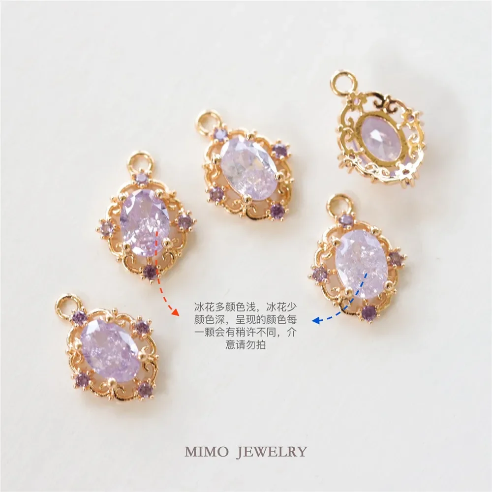 Сохраняющий цвет медное покрытие из настоящего золота ледяной цветок циркон