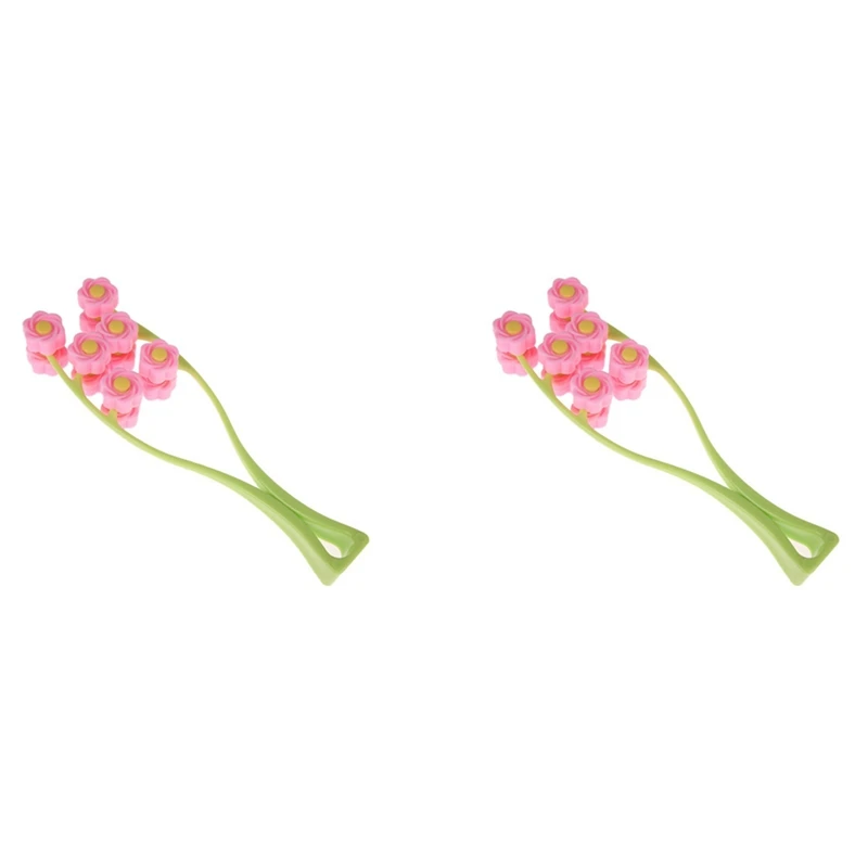

2X Flower Type Elastic Facial Massager Face-Lift Massage Roller Slimming Face