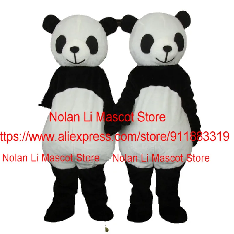 Высококачественная черно-белая гигантская панда талисман одежда с большими