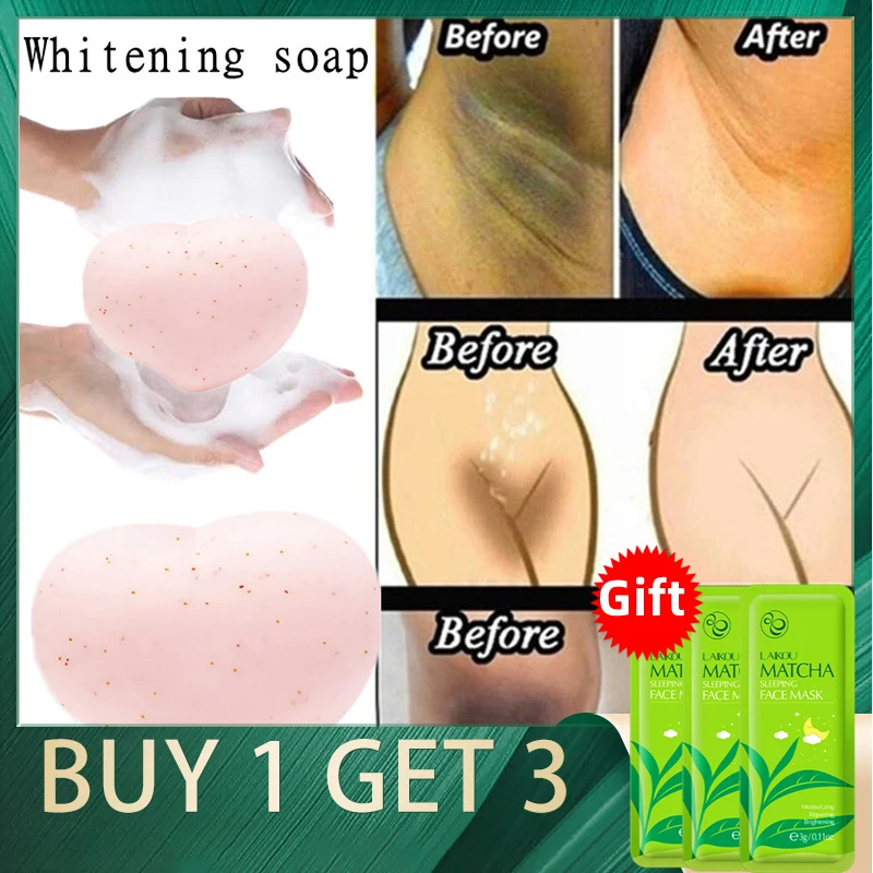 

Organic Natural Whitening Soap Lady Peach Scented Feminine Intimate Whitening Body Soaps With Gifts Women Body Care Wholesale