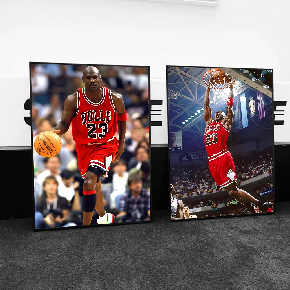 Баскетбол M-Michael J-Jordan плакат с бумажным принтом для дома гостиной спальни входа