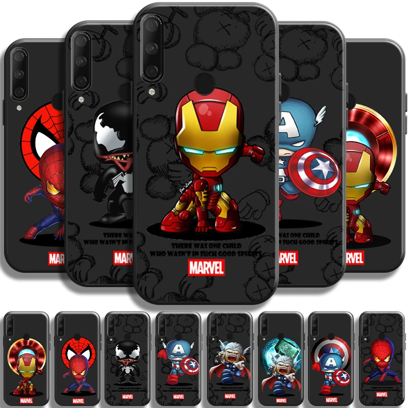

Marvel Cartoon Avengers For Huawei Honor 10X Lite 9X 8X 7X Pro Phone Case Cover Cases Black Funda TPU Shockproof Soft Back