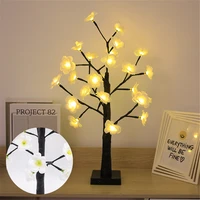 2022 new battery usb night light led flower tree bonsai gypsophila lamp diy creative mood nightlight for bedroom christmas decor