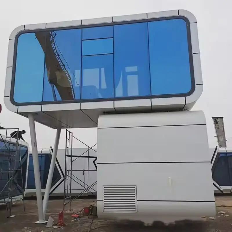 Фото Изоляционный сейсмостойкий яблочный капсульный дом, модульный контейнер, небольшой стеклянный дом №4