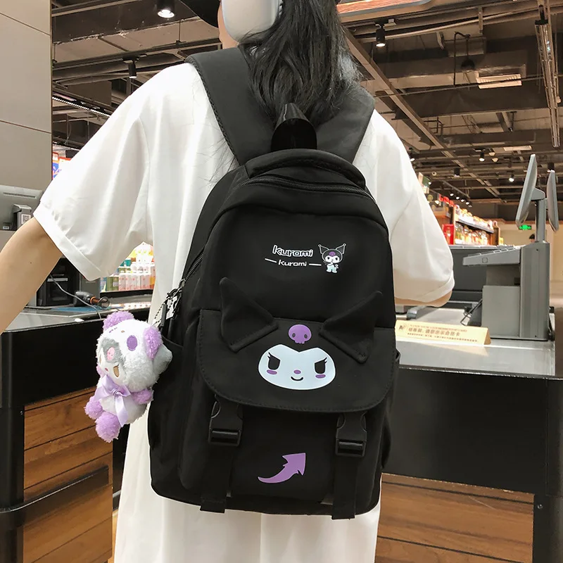 

Kawaii Sanrio рюкзаки Kuromi My Melody Pom Purin Cinnamoroll школьные сумки для девочек аниме Большая емкость Сумочка подарок для детей