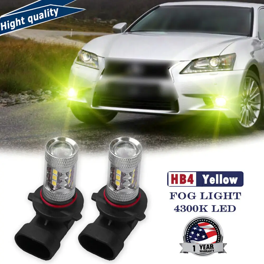 

New Arrival Yellow 80W 9006 Fog Light LEDBulbs For Lexus GS300 1998-2006