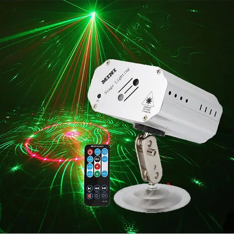 

HMTX Laser Lights,DJ Disco Stage Party Sound Activated Projector Function With For Christmas Decorations