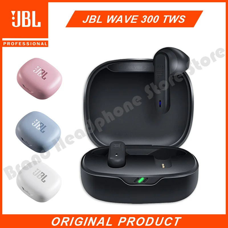 

Original JBL Wave 300TWS True Wireless Bluetooth Headphones Stereo Music Gaming Sports Earbud Bass Sound Earphone With Mic