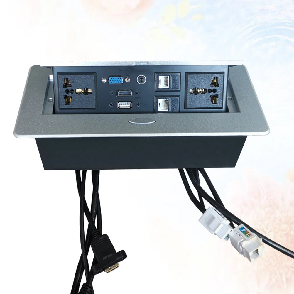 

1Pc Pop-up Socket Portative Convenient Utility Connection Box for Conference Room