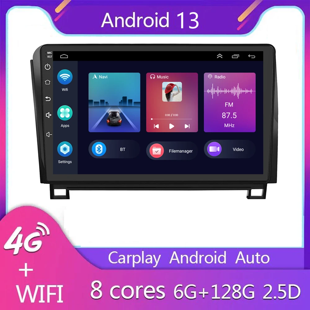 Для Toyota Tundra XK50 2007 2008-2013 Sequoia XK60 2008-2017 Автомобильный радиоприемник Android 13