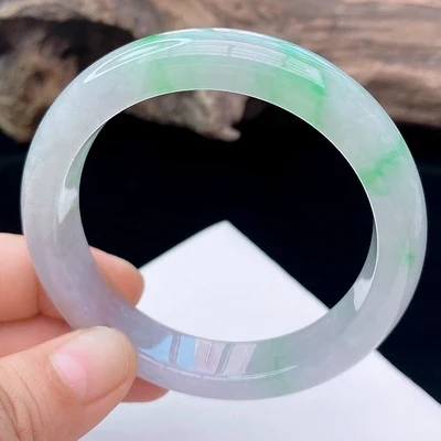 

Ювелирные изделия zheru, натуральный бирманский легкий двухцветный браслет из жадеита 54 мм-64 мм, элегантные ювелирные изделия принцессы для матери подруги