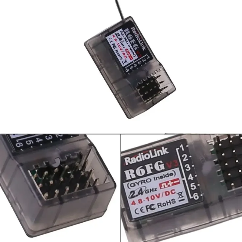 Фото Радиоприемник Radiolink R6FG R6F 2.4G FHSS 6-канальный с функцией гироскопа для радиоуправляемых моделей RC4GS №2