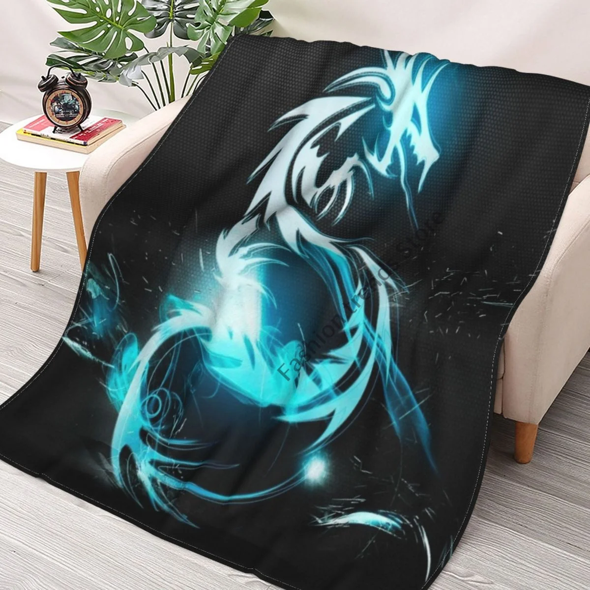 

3D print Dragon Blanket Flannel Blanket Soft Throw Blankets Blanket for Bedroom Sofa