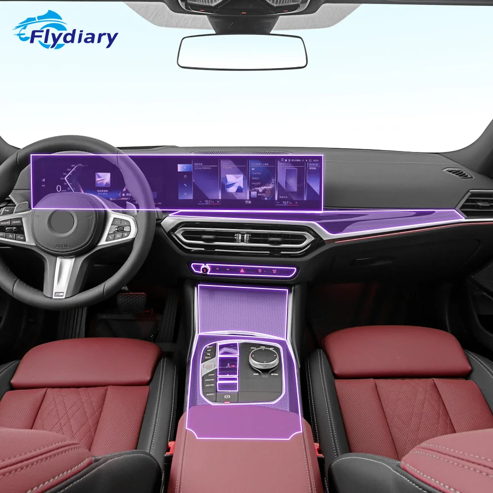 Прозрачная защитная пленка из ТПУ для салона автомобиля BMW G20 G21 Series 3 2023 наклейка