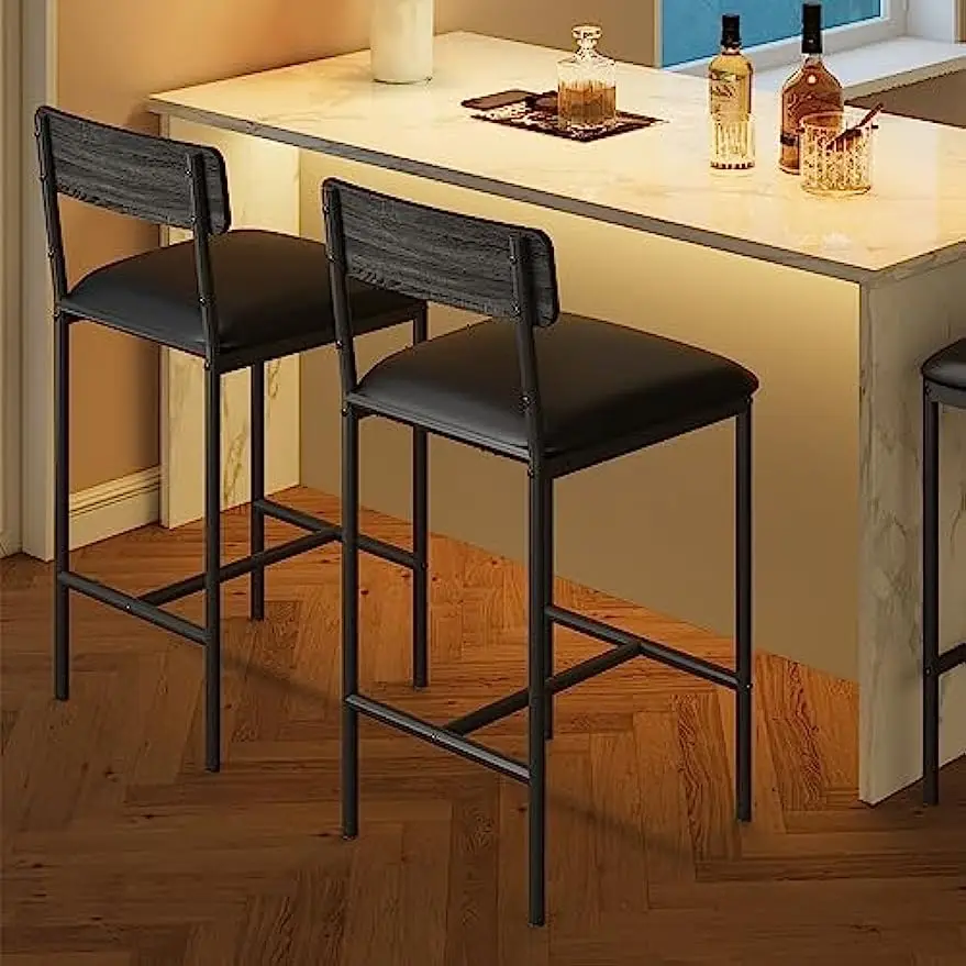 S With Back, Counter Height Barstools