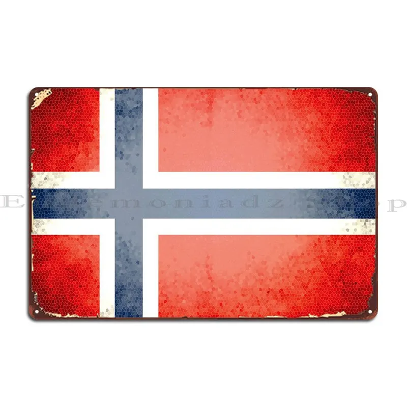 

Норвежский винтажный флаг, металлические знаки, настенный плакат, украшение для гостиной, клуба, индивидуальный жестяной плакат