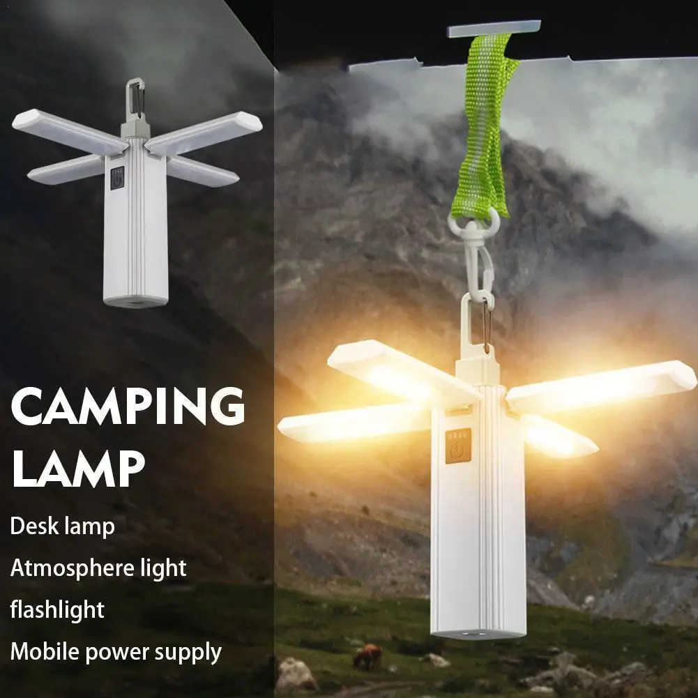 

2 In1 Portable Camping Light Camping Lantern Outdoor Flashlight Camp Tent Supplies Rechargeable Led G5l1