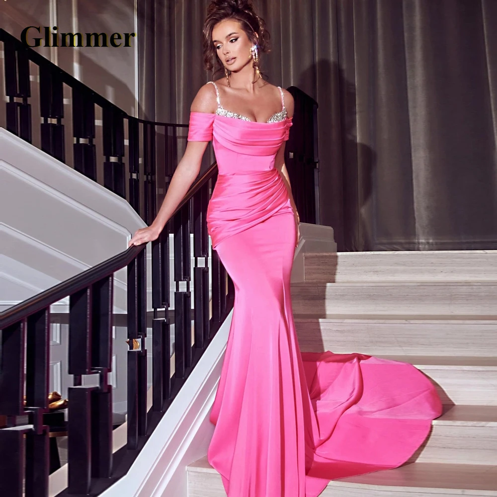 

Glimmer Modern 2023 Evening Dress Spaghetti Straps Formal Prom Gowns Personalised Abendkleider Fiesta De Noche Robe Ball Stretch