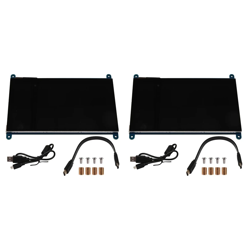 

2X 7 Inch Full View LCD IPS Press Screen 1024X600 HD HDMI Display Monitor For Raspberry Pi