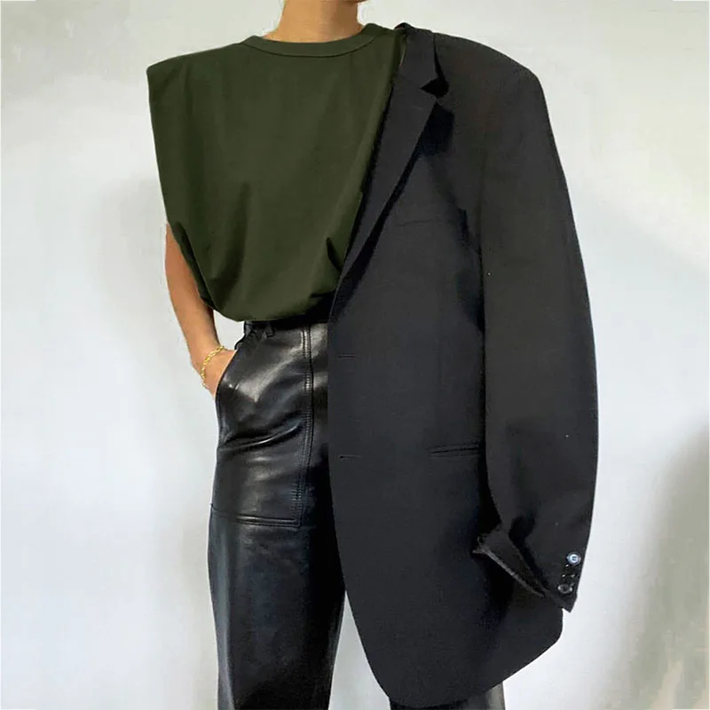 Женские футболки с хлопковой подкладкой на плечах однотонный топ без рукавов