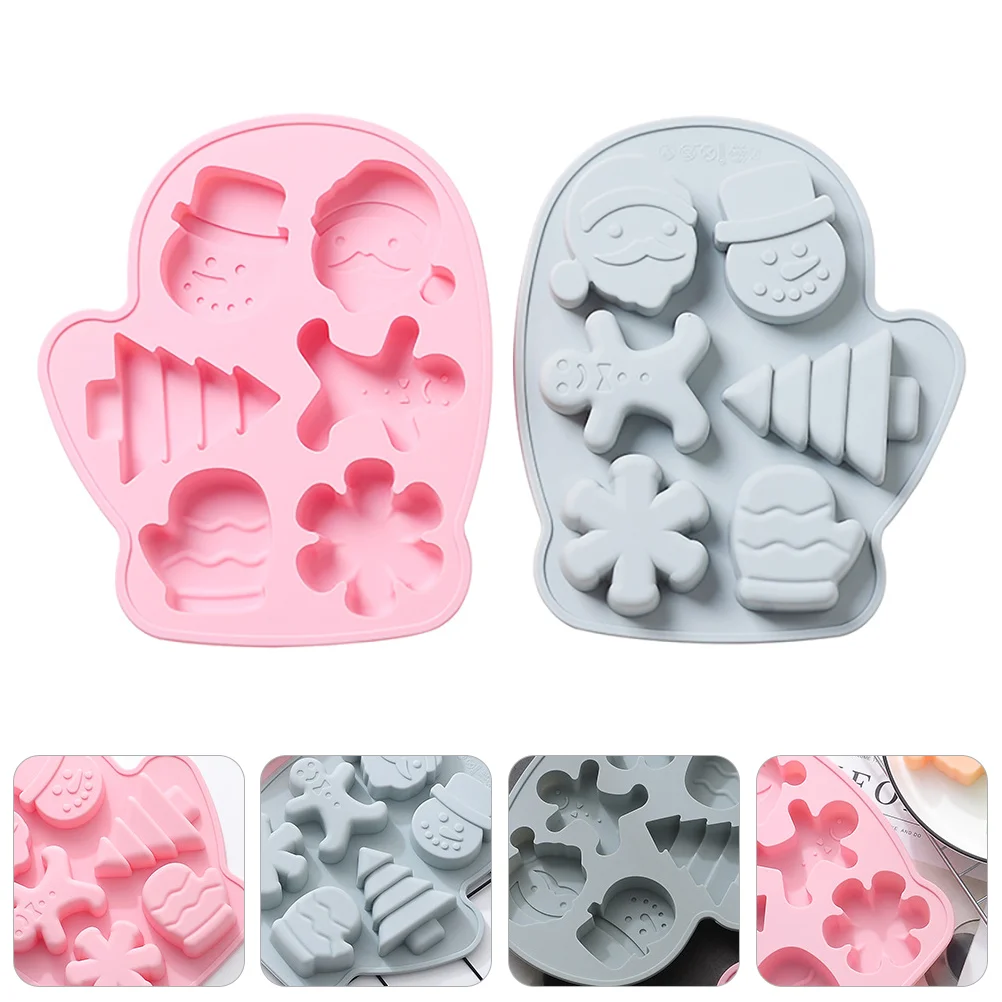 

2Pcs Christmas Biscuit Molds Design DIY Decorative Cake Molds