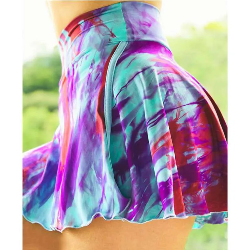 

Women's Trouser Skirt Printed Running Fitness Fake Two Piece Shorts Short Sport Deportivo Mujer Шорты Женские Fashion