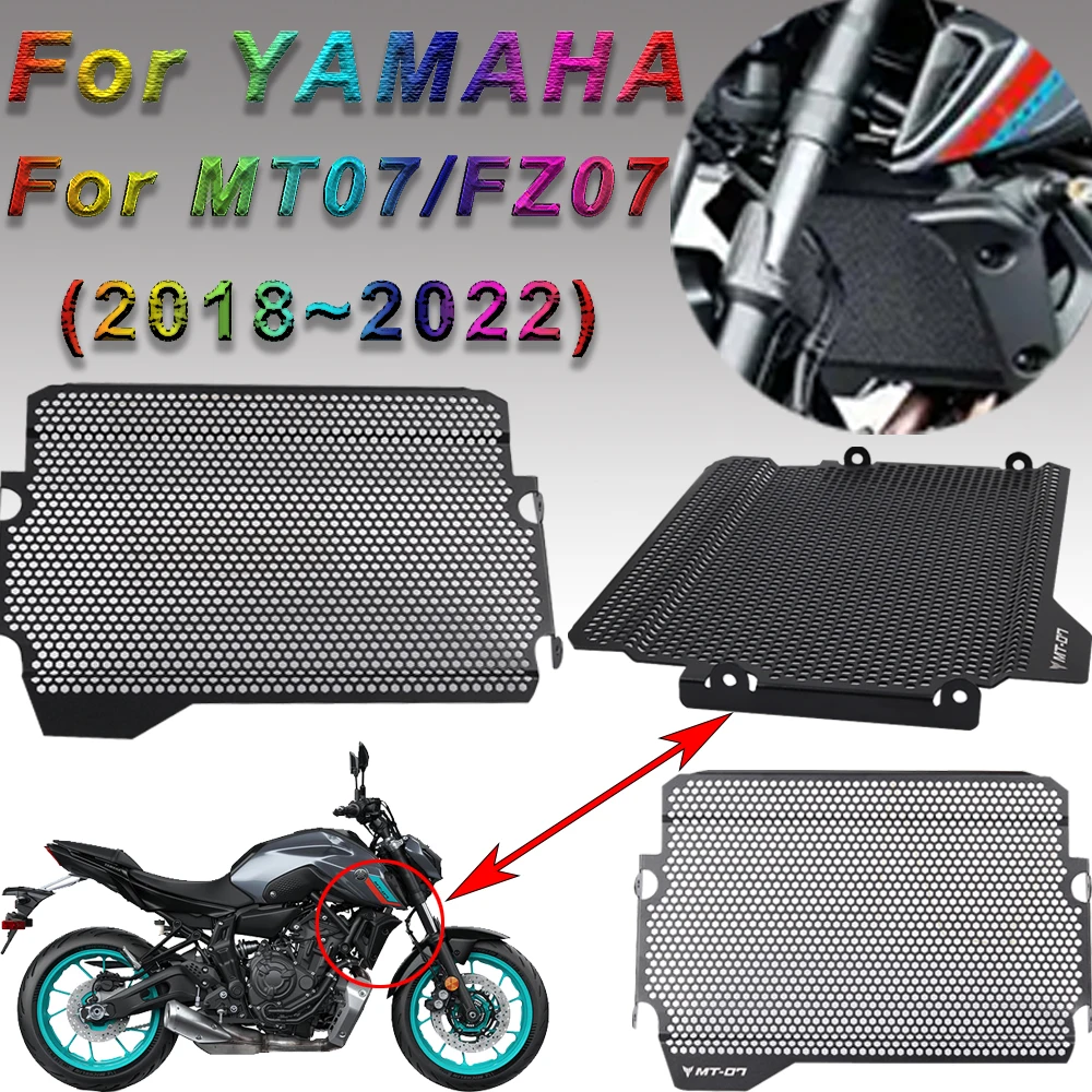 

For Yamaha MT07 MT-07 FZ-07 FZ07 2018~2022 Motorcycle Radiator Grille Cover Guard Protection Protetor Radiator Grille Guard