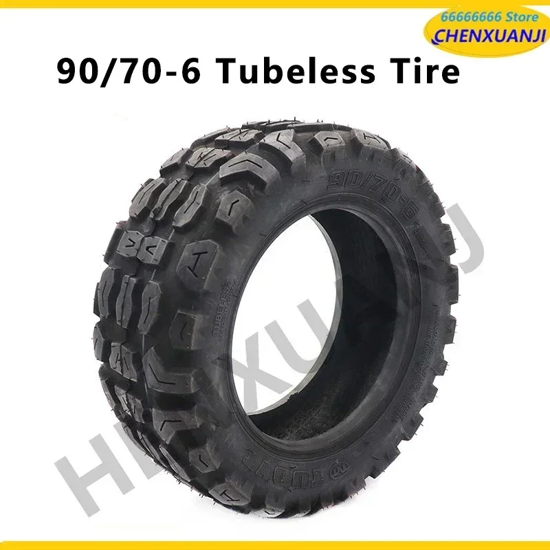 TUOVT 10-дюймовая бескамерная шина 90/70-6 внедорожная нескользящая