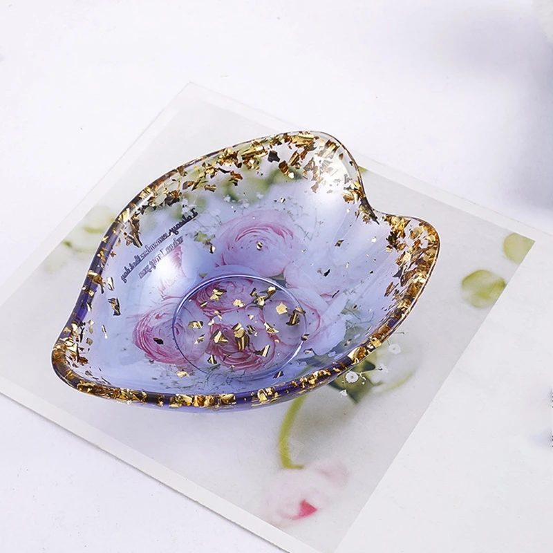 

Q81D Heart Shape Candy Dish Resin Mold Desktop Ornaments Casting Silicone Mold Dinner Plate Dish Crystal Epoxy Resin Mold