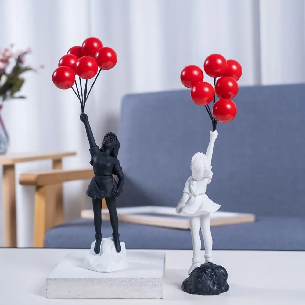 

Скульптура Banksy с изображением девушки и сердца, статуэтки, современное уличное искусство, картина для гостиной, книжного шкафа, стола, офиса, украшение для дома