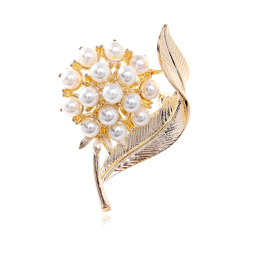 

Элегантная Брошь В Виде Цветка из искусственного жемчуга, булавка, аксессуары для одежды, платья, модные женские аксессуары для помолвки, свадебного искусства, букет «сделай сам», ювелирные изделия
