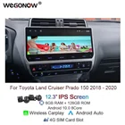 Автомобильный DVD-плеер Carplay, 360 дюйма, Android 12,3, 6 ГБ + 10,0 ГБ, GPS, Wi-Fi, Bluetooth, радио для Toyota Land Cruiser Prado 128 150-2018