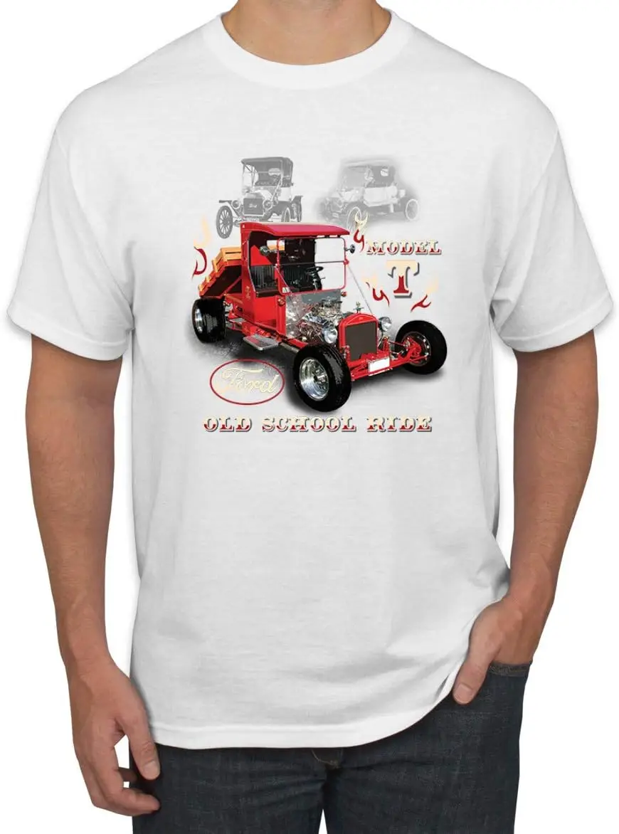 Ford Model T Roadster 1978 классическая мужская футболка с рисунком Old School Ride винтажные