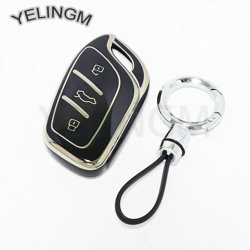 3-кнопочный брелок из ТПУ чехол для автоматического ключа MG 4 2023 Mg4 Ev HS GT ZS EV ZX MG5 MG6