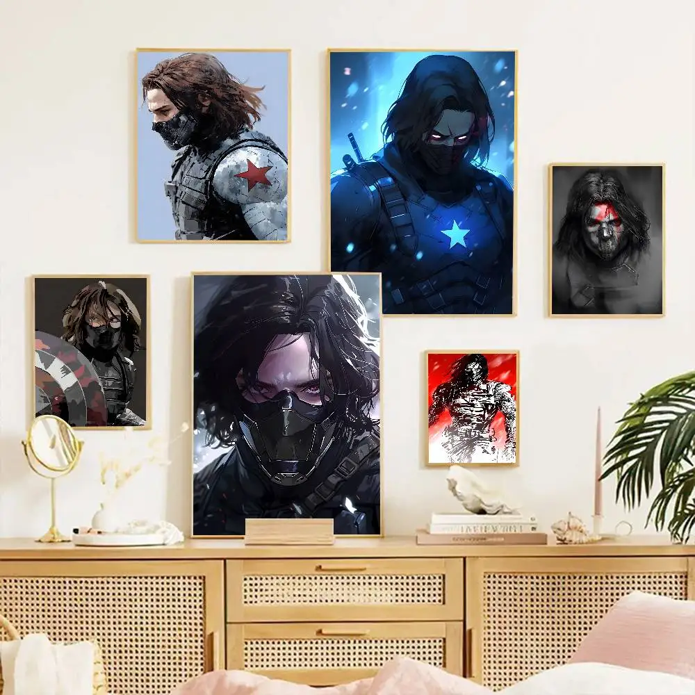 Фото B-Buckys Barnes Winter S-Soldiers без рамки, постер из белой бумаги, винтажный декор для комнаты, бара, кафе, винтажная декоративная живопись №2